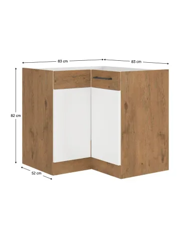 Dulap inferior de colț VEGA, bucătărie, 83x52x82 cm, PAL melaminat | MobilaOK