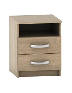Noptieră BETTY 2 pentru dormitor, 40.4x40.4x50 cm, PAL laminat stejar sonoma | MobilaOK