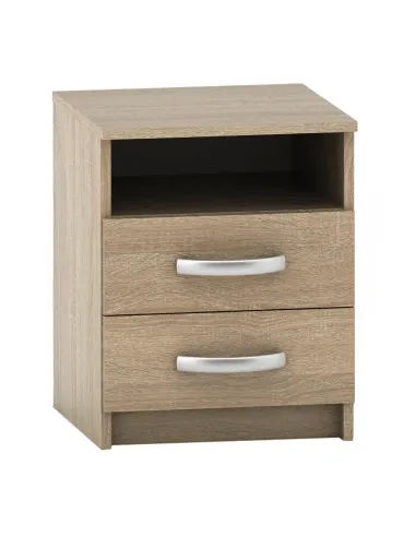 Noptieră BETTY 2 pentru dormitor, 40.4x40.4x50 cm, PAL laminat stejar sonoma | MobilaOK