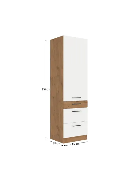 Dulap VEGA, bucatarie, 60x57x210 cm, PAL melaminat | MobilaOK