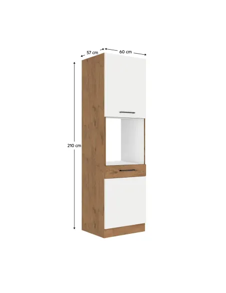 Dulap înalt VEGA 60 DP-210 2F pentru bucătărie, 60x57x210 cm, PAL melaminat | MobilaOK