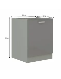 Dulap inferior PRADO, bucătărie, 60x60x82 cm, PAL melaminat | MobilaOK 2