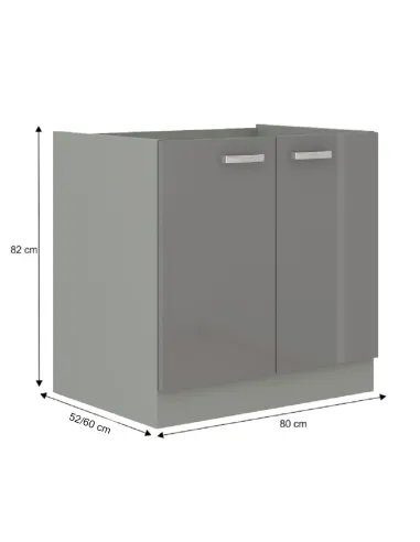 Cabinet inferior PRADO, bucatarie, 80x60x82 cm, PAL melaminat | MobilaOK