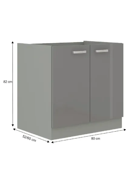 Cabinet inferior PRADO, bucatarie, 80x60x82 cm, PAL melaminat | MobilaOK