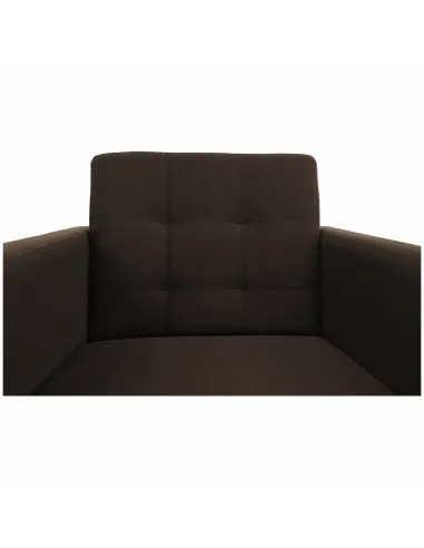 Fotoliu AMEDIA pentru living, dormitor sau birou, 88x95x90 cm, textil Shaggy ciocolatiu și lemn | MobilaOK