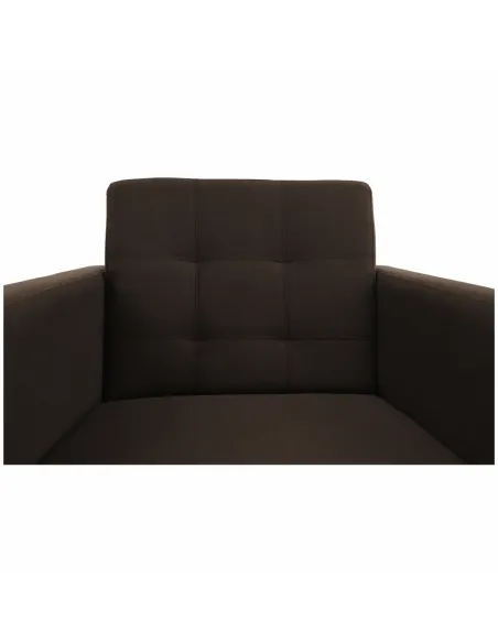 Fotoliu AMEDIA pentru living, dormitor sau birou, 88x95x90 cm, textil Shaggy ciocolatiu și lemn | MobilaOK