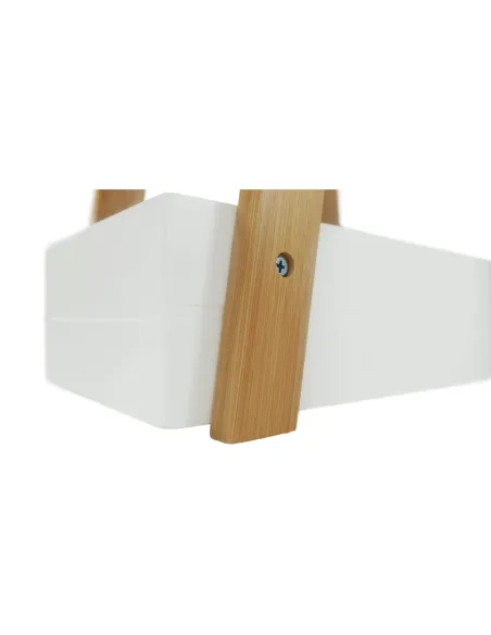 Raft, VEGO, living/dormitor, 30x18.5x81 cm, MDF alb/bambus | MobilaOK