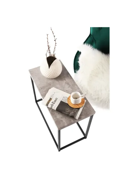 Măsuță de cafea TENDER living 60x30x50 cm Oțel/Lemn | MobilaOK