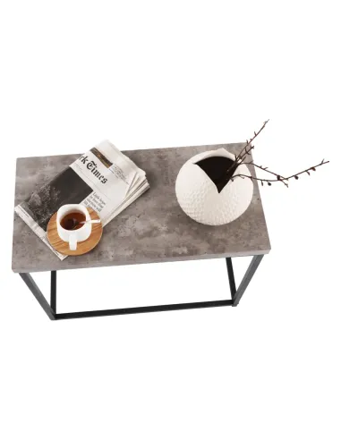 Măsuță de cafea TENDER living 60x30x50 cm Oțel/Lemn | MobilaOK