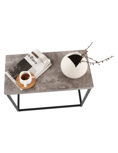 Măsuță de cafea TENDER living 60x30x50 cm Oțel/Lemn | MobilaOK