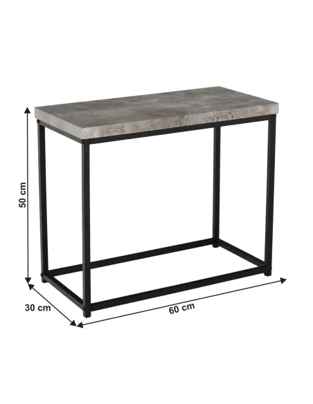 Măsuță de cafea TENDER living 60x30x50 cm Oțel/Lemn | MobilaOK