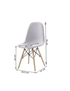 Scaun DARELA NEW dining 44.5x51x83 cm, Lemn, Tesatura, Metal | MobilaOK 2