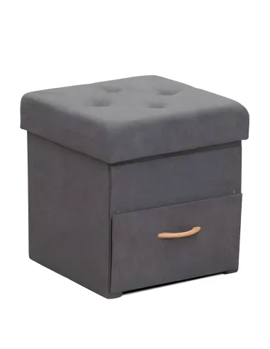 Taburet SULOT TYP 1, living/bucatarie, 42x42x43 cm, tesatura, sertar | MobilaOK