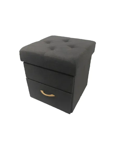 Taburet SULOT TYP 1, living/bucatarie, 42x42x43 cm, tesatura, sertar | MobilaOK