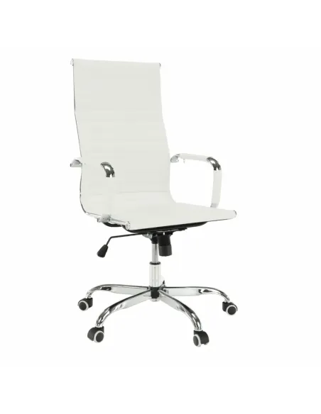 Scaun de birou AZURE 2, alb, 54.5x63x106-114 cm, piele ecologica | MobilaOK