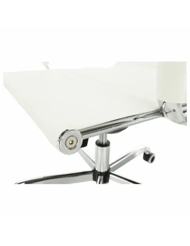 Scaun de birou AZURE 2, alb, 54.5x63x106-114 cm, piele ecologica | MobilaOK