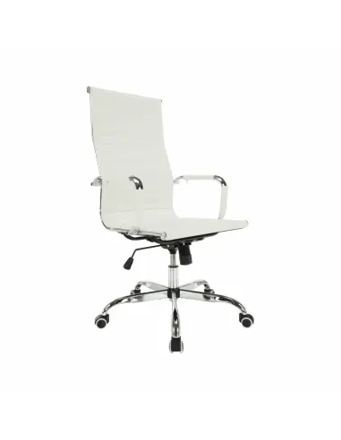 Scaun de birou AZURE 2, alb, 54.5x63x106-114 cm, piele ecologica | MobilaOK
