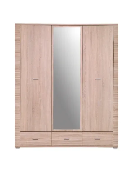 Dulap KONDELA pentru dormitor, 160.8x192x55 cm, PAL laminat stejar sonoma | MobilaOK