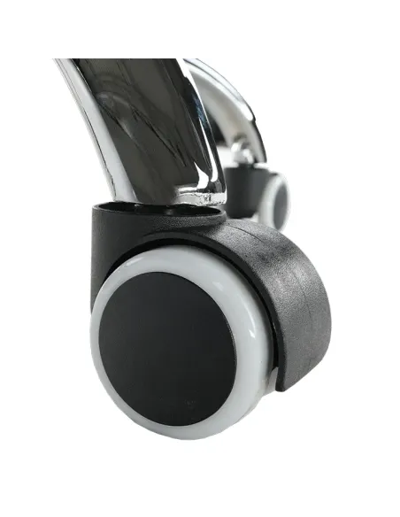 Scaun de birou, piele eco/metal, negru/crom, FARAN | MobilaOK