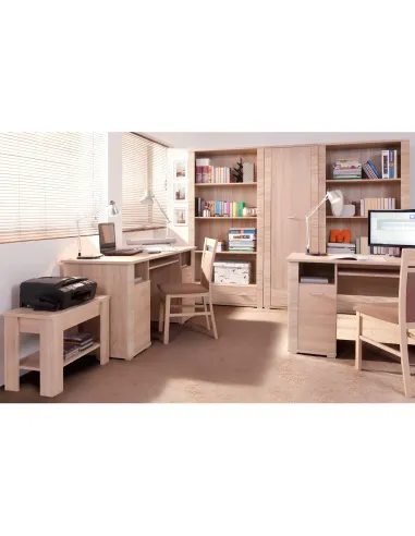 Dulap GRAND, living/dormitor, 92.8x192x55 cm, PAL laminat stejar sonoma | MobilaOK