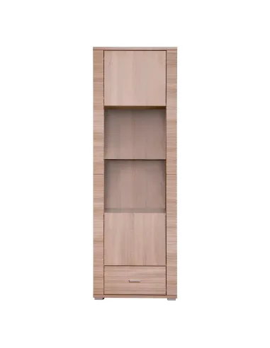 Vitrină KONDELA GRAND 05, living/dormitor/birou, 63x192x39 cm, PAL laminat stejar sonoma | MobilaOK
