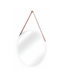 Oglindă LEMI 1 pentru hol, baie, dormitor, 45x45 cm, cadru bambus | MobilaOK
