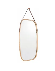 Oglindă LEMI 3+C420 pentru hol sau baie, 45x45 cm, cadru bambus | MobilaOK 2