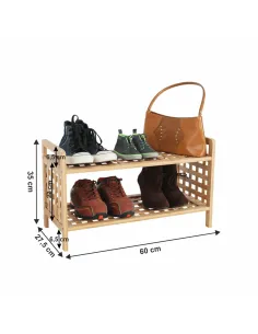 Dulap încălțăminte, SOVETO TYP 1, hol/dormitor, 60x27.5x35 cm, Bambus lăcuit | MobilaOK 2