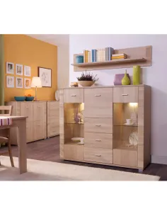 Comodă GRAND, living/dormitor/birou, 92.8x39x96 cm, PAL melaminat | MobilaOK 2