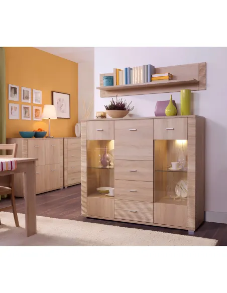 Comodă GRAND, living/dormitor/birou, 92.8x39x96 cm, PAL melaminat | MobilaOK