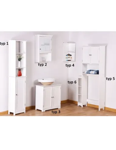 Raft de colt, ATENE TYP 4, baie bucatarie, 30 x 30 x 48 cm, MDF lacuit | MobilaOK