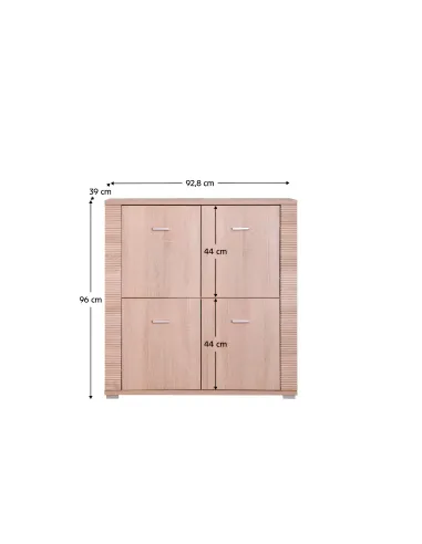 Comodă GRAND, living/dormitor/birou, 92.8x39x96 cm, PAL melaminat | MobilaOK