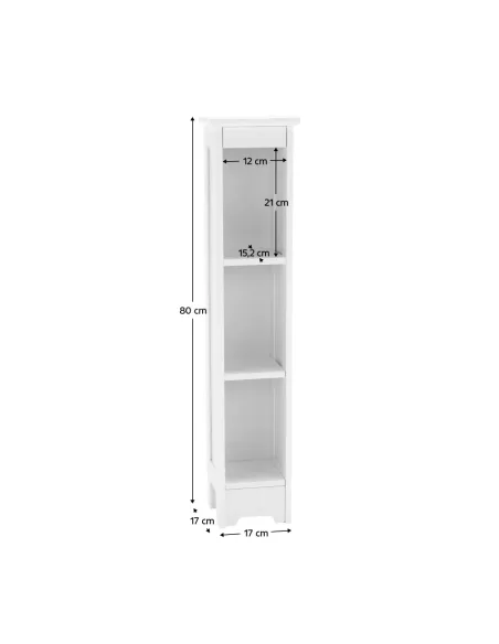 Etajeră ATENE TYP 6, hol/dormitor/birou, 17x17x80.5 cm, MDF lacuit | MobilaOK