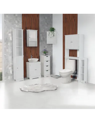 Etajeră ATENE TYP 6, hol/dormitor/birou, 17x17x80.5 cm, MDF lacuit | MobilaOK