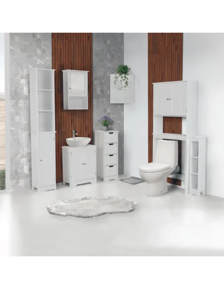 Etajeră ATENE TYP 6, hol/dormitor/birou, 17x17x80.5 cm, MDF lacuit | MobilaOK