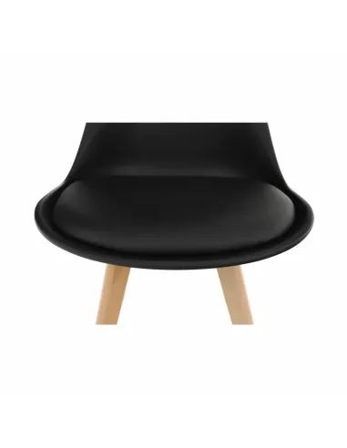 Scaun BALI 2 NEW pentru birou/living, 48x54x80 cm, din lemn/plastic/piele ecologică | MobilaOK