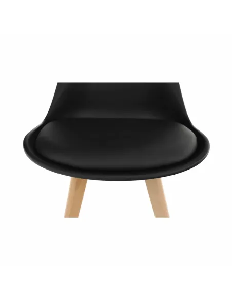 Scaun BALI 2 NEW pentru birou/living, 48x54x80 cm, din lemn/plastic/piele ecologică | MobilaOK