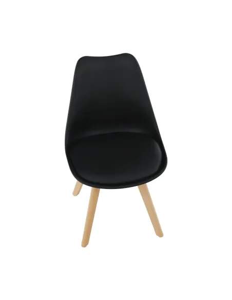 Scaun BALI 2 NEW pentru birou/living, 48x54x80 cm, din lemn/plastic/piele ecologică | MobilaOK