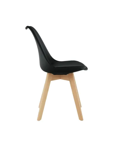 Scaun BALI 2 NEW pentru birou/living, 48x54x80 cm, din lemn/plastic/piele ecologică | MobilaOK