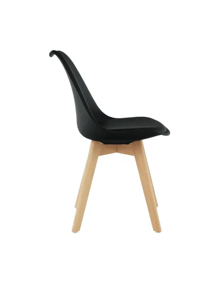 Scaun BALI 2 NEW pentru birou/living, 48x54x80 cm, din lemn/plastic/piele ecologică | MobilaOK