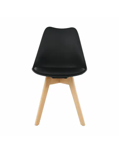 Scaun BALI 2 NEW pentru birou/living, 48x54x80 cm, din lemn/plastic/piele ecologică | MobilaOK