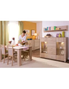 Masă Dining GRAND | living, dormitor, birou | 161-210x77 cm | PAL laminat stejar sonoma | MobilaOK 2