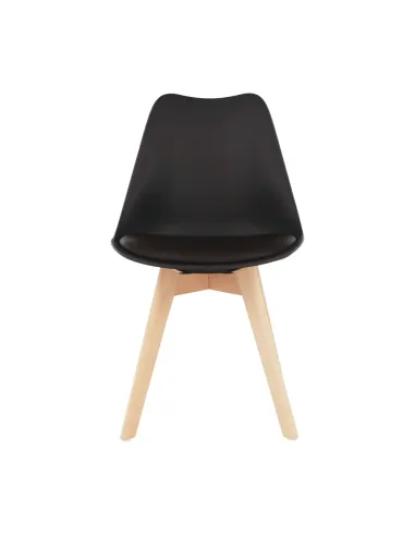 Scaun BALI 2 NEW pentru birou/dining, 48x54x80 cm, din lemn/plastic/piele eco | MobilaOK