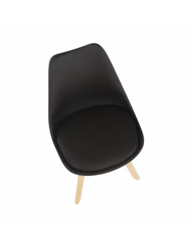 Scaun BALI 2 NEW pentru birou/dining, 48x54x80 cm, din lemn/plastic/piele eco | MobilaOK