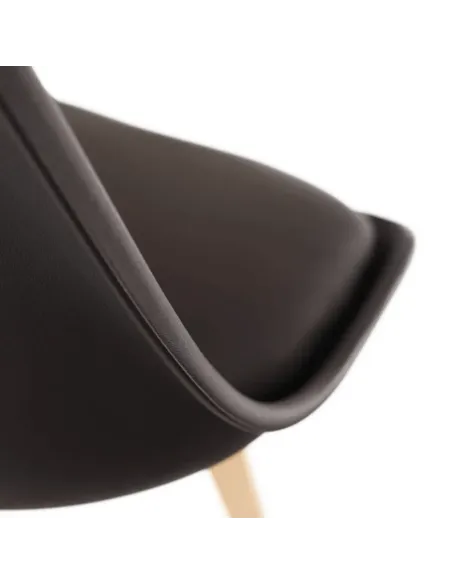 Scaun BALI 2 NEW pentru birou/dining, 48x54x80 cm, din lemn/plastic/piele eco | MobilaOK