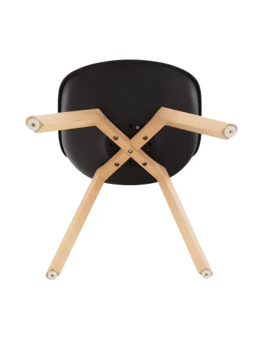 Scaun BALI 2 NEW pentru birou/dining, 48x54x80 cm, din lemn/plastic/piele eco | MobilaOK