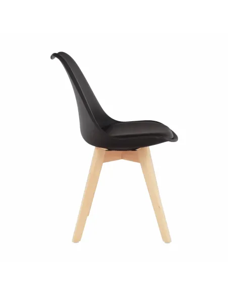 Scaun BALI 2 NEW pentru birou/dining, 48x54x80 cm, din lemn/plastic/piele eco | MobilaOK