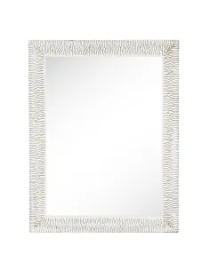 Oglindă MALKIA TYP 14 pentru hol/dormitor, 62x82 cm, cadru lemn alb-auriu | MobilaOK