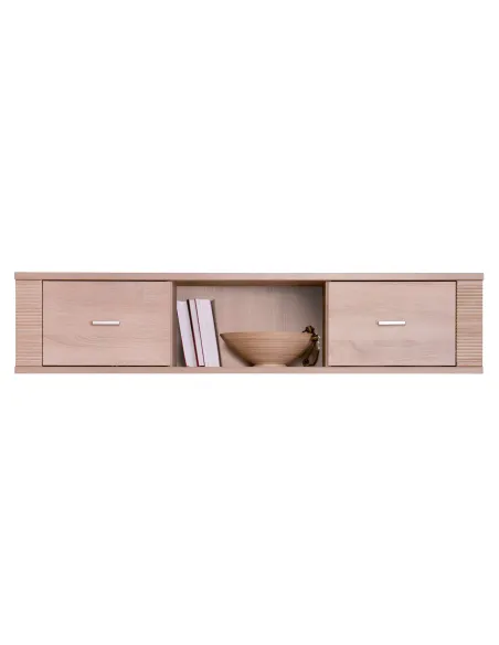 Dulap suspendat GRAND, pentru living/dormitor/birou, 139.2x33x25 cm, PAL melaminat stejar sonoma | MobilaOK