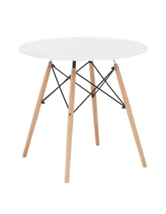 Masă Dining GAMIN NEW 60, dining, Ø60x74 cm, MDF/lemn/metal | MobilaOK